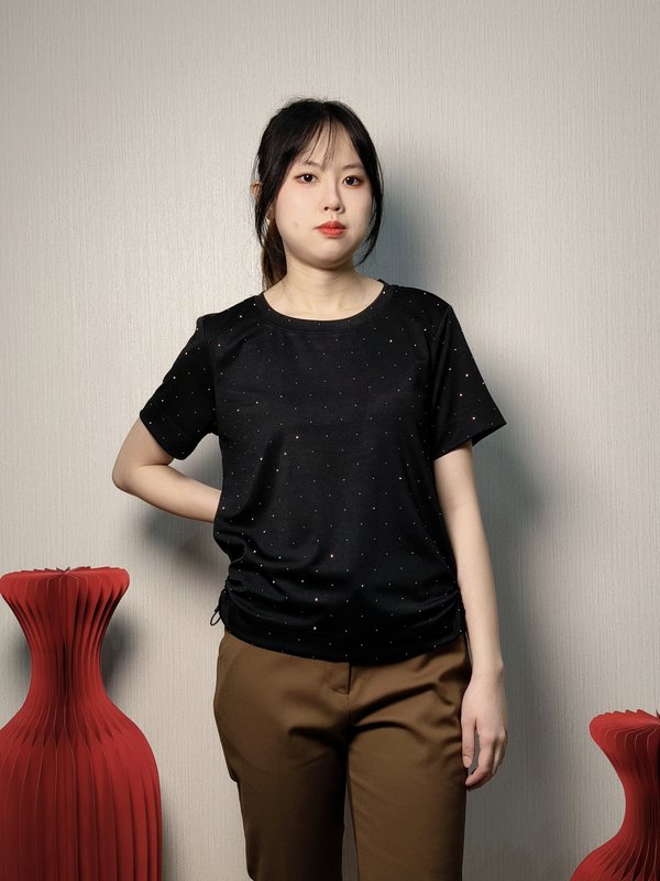 LEA SHIMMER ACCENT TEE (V-TS75859)