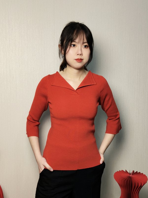 LENNY MINIMAL FLARE SLEEVE KNIT TOP (KB30564)