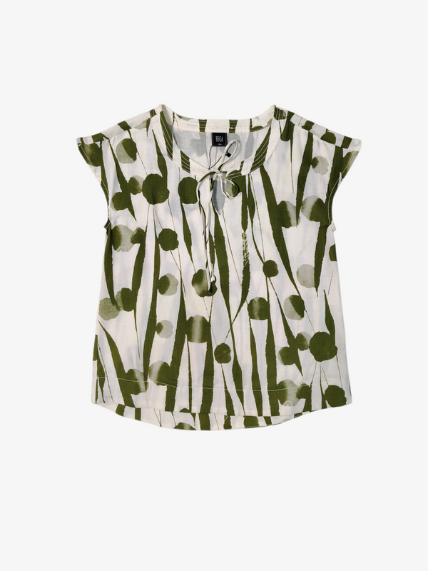 JULIA BOTANICAL TIE-NECK TOP (BC75856)