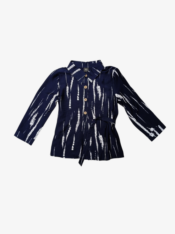 MINA TEXTURED BELTED SHIRT TOP (BB75869)