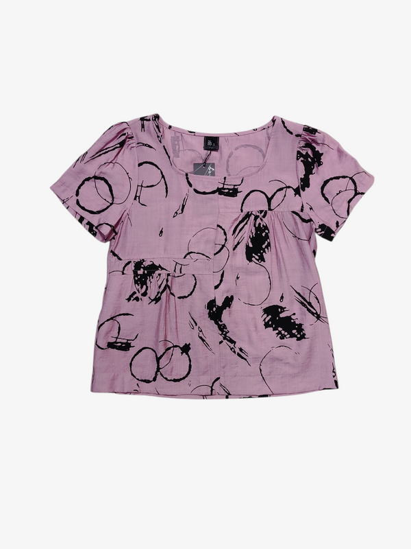 BETTY PRINTED SHORT SLEEVE BLOUSE (BS75880)