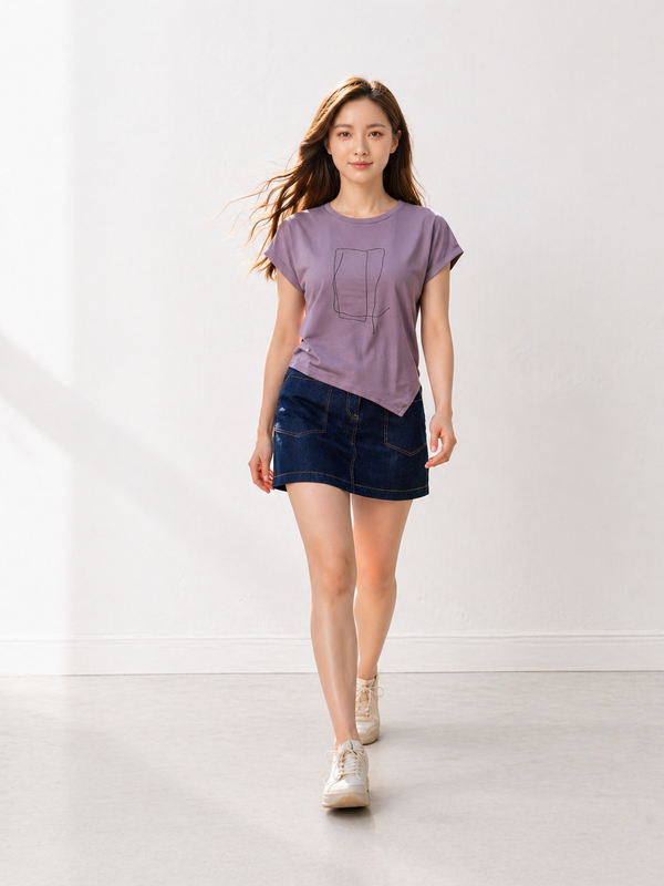 SAMI MINIAML SKETCH TEE (VB-TS47478)(PURPLE)