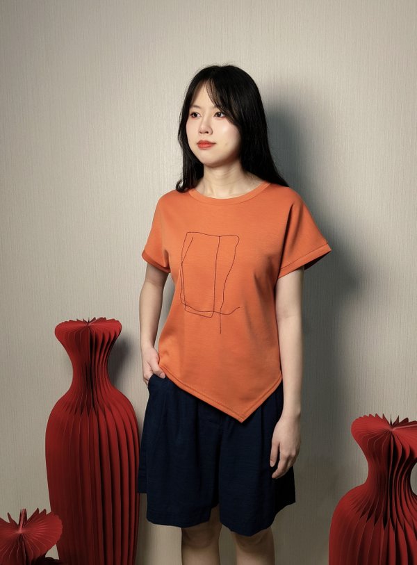 SAMI MINIAML SKETCH TEE (VB-TS47478)(TANGERINE)