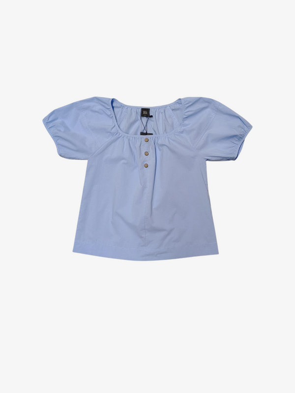 JAN PUFF SLEEVE BUTTON FRONT TOP (N-BS75778)