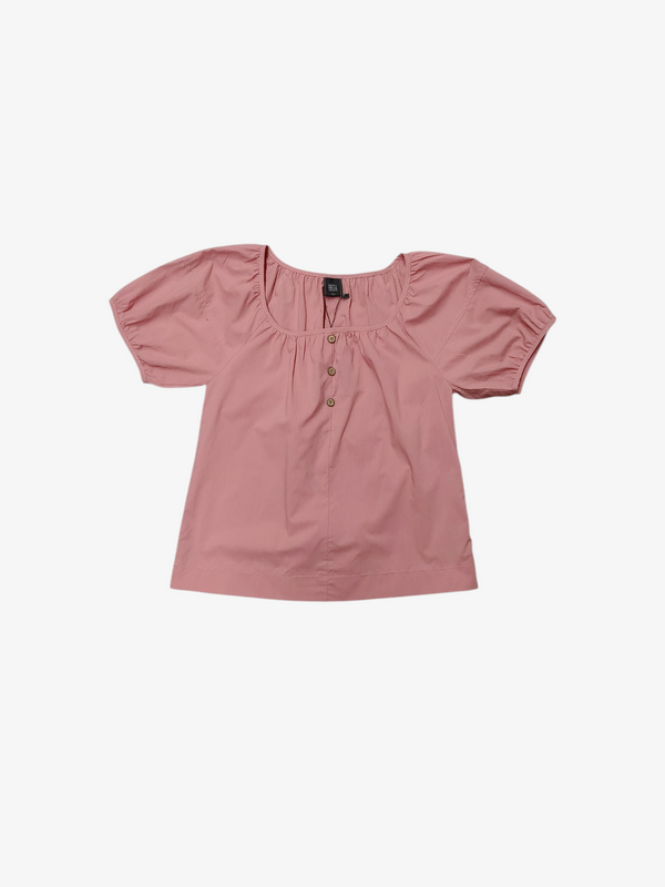 JAN PUFF SLEEVE BUTTON FRONT TOP (N-BS75778)