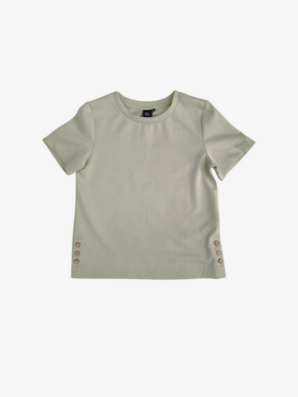 TIA SIDE BUTTON DETAIL TEE (VB-TS47401)