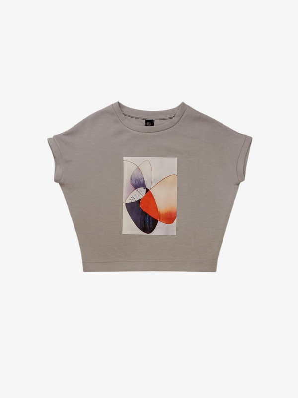 ELLIS CASUAL ABSTRACT PRINT TOP (VB-TS47450)