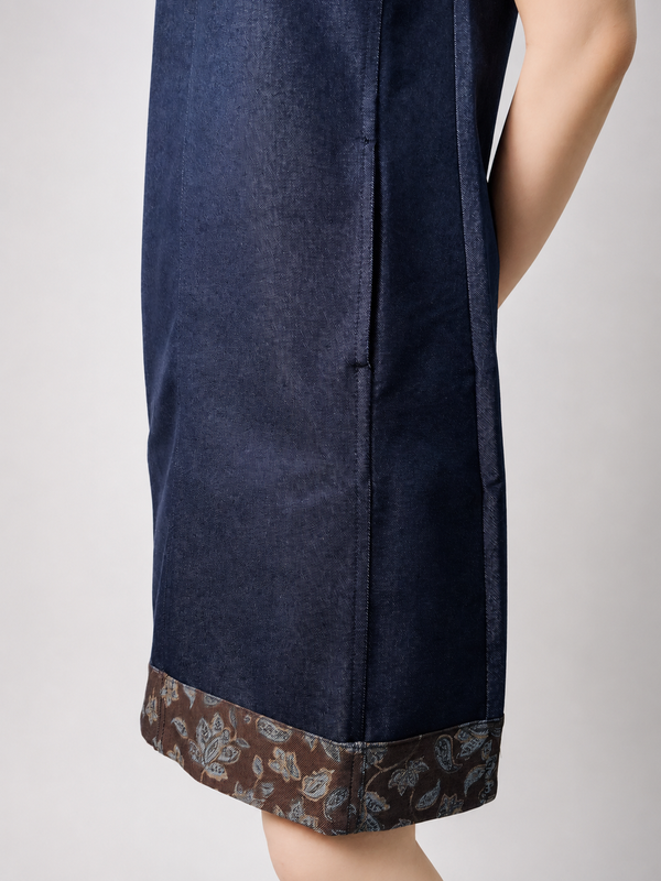 CHARLIE ELEGANT SLEEVELESS DENIM DRESS (N-JDRV75891)