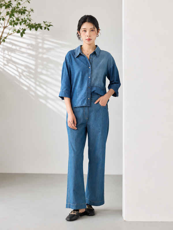 JEANNA LIGHTWEIGHT DENIM CASUAL SHIRT (N-JBB75897)