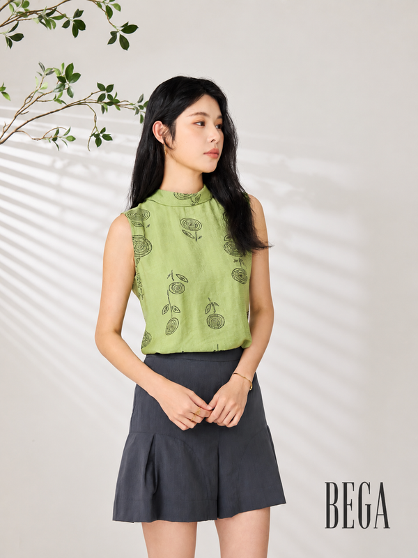 CHANEL BOTANICAL TIE-BACK SLEEVELESS TOP (V-BV75889)