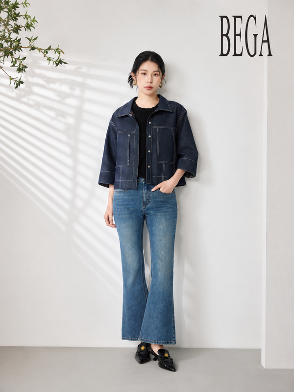 COLE CONTRAST STITCH DENIM JACKET (N-JJK75910)