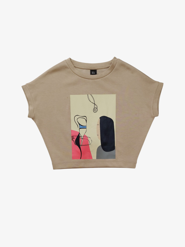 LEIA ABSTRACT PATTERN TOP (V-TS47347)