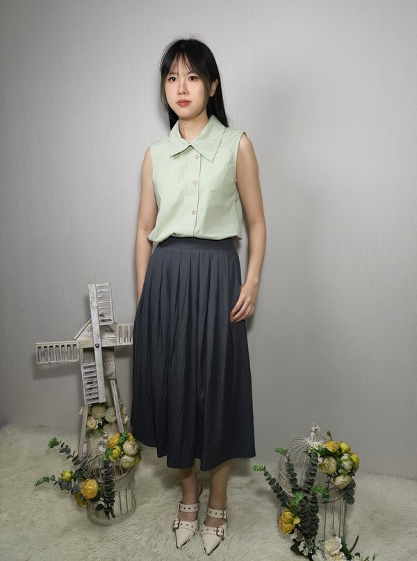 JOEL PLEATED MIDI SKIRT (N-SKM41479)