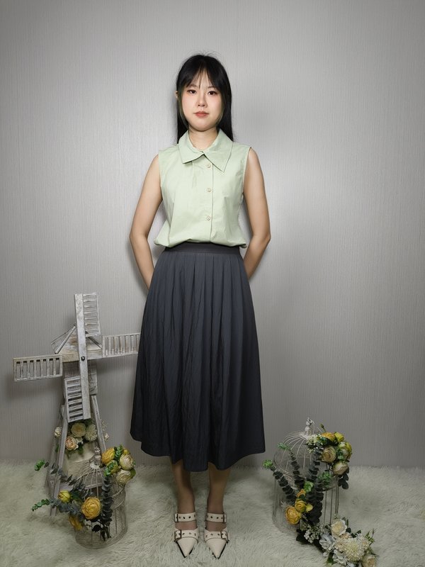 JOEL PLEATED MIDI SKIRT (N-SKM41479)