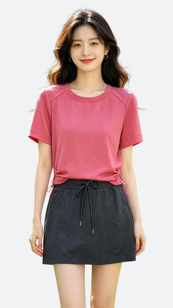 AYA DRAWSTRING A-LINE SKORT (V-SK75893)
