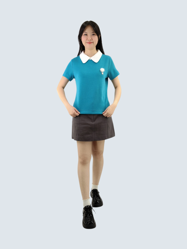 NAOMI PETER PAN COLLAR KNIT TOP (V-TS47437)