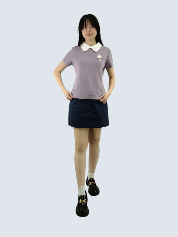 NAOMI PETER PAN COLLAR KNIT TOP (V-TS47437)