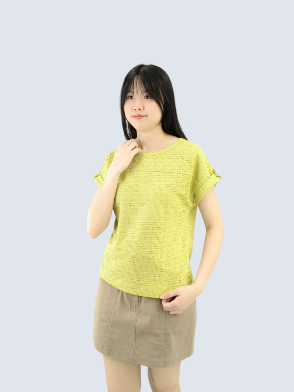 JAYJAY TEXTURED DOLMAN KNIT TOP (V-TS47423)
