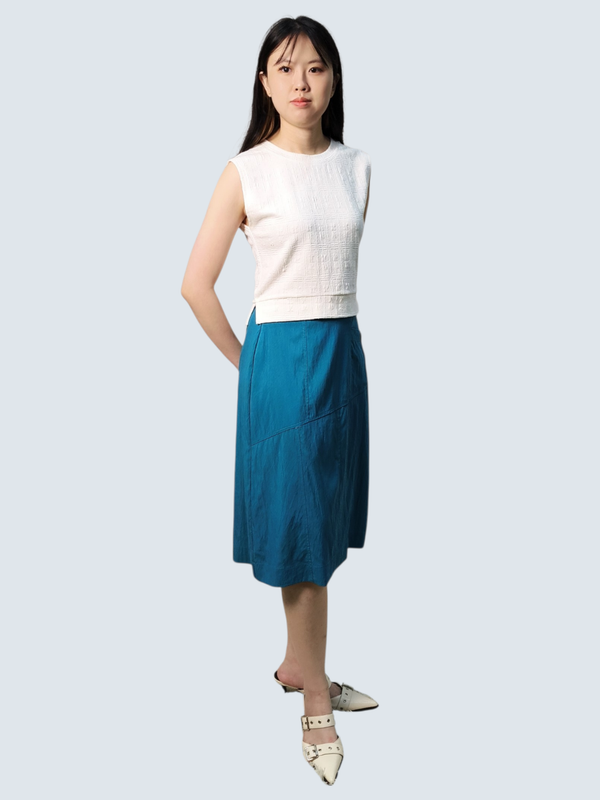 KIT TEXTURED RING DETATIL KNIT TOP (V-TV47517)