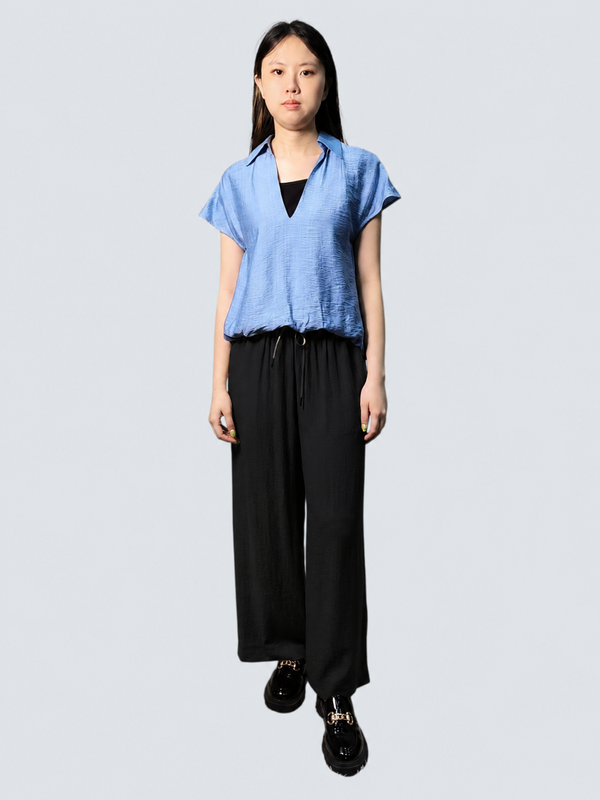 CASEY RELAXED DRAWSTRING WIDE LEG PANTS (V-PT75875)