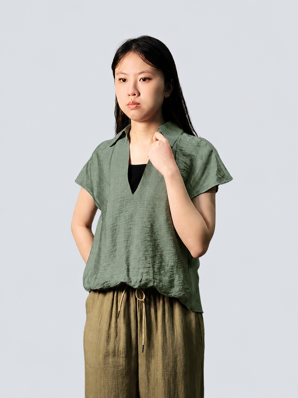 JUDE BREEZE COLLARED BLOUSE (V-BS75895)