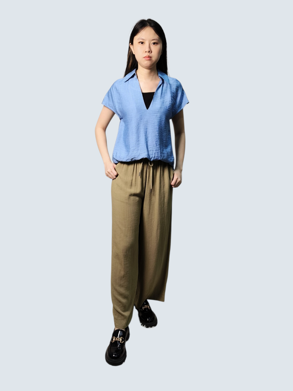 CASEY RELAXED DRAWSTRING WIDE LEG PANTS (V-PT75875)
