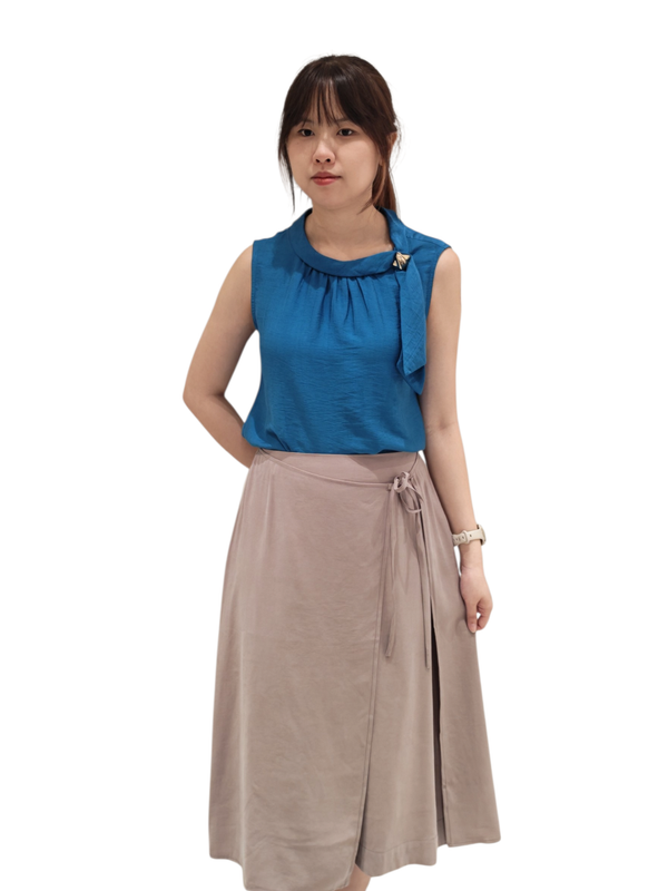 JUDY SIDE TIE WRAP MIDI SKRIT (N-SKM41496)
