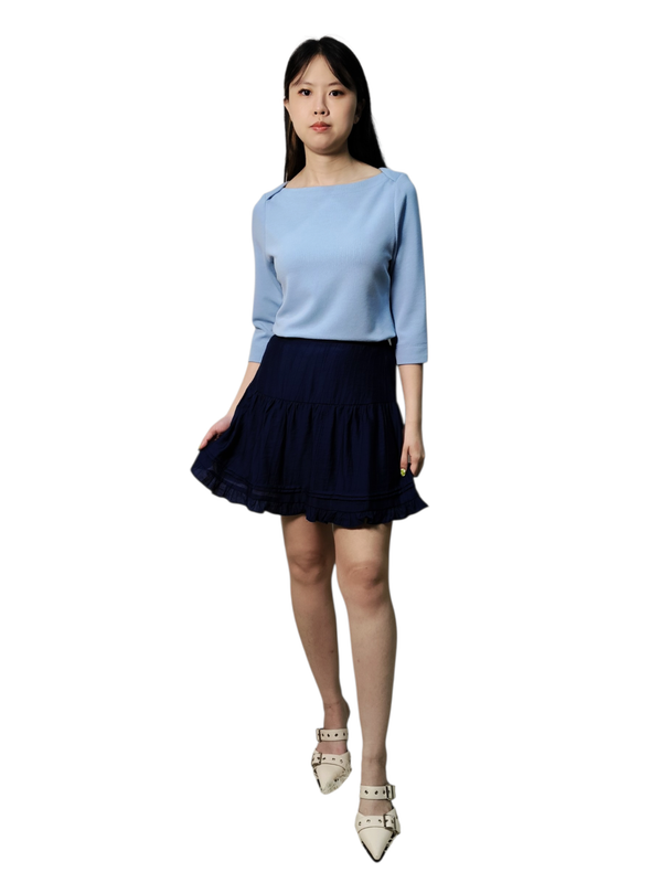 ARIA SOFT KNIT BOAT NECK TOP (V-TB47530)