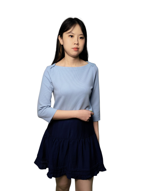 ARIA SOFT KNIT BOAT NECK TOP (V-TB47530)