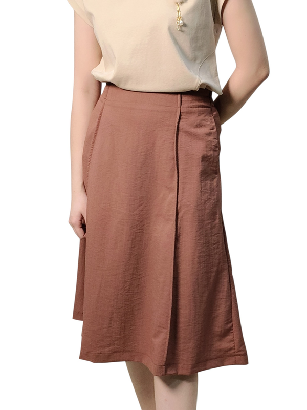 ALEC ELEGANT WRAP MIDI SKIRT (N-SKM56773)