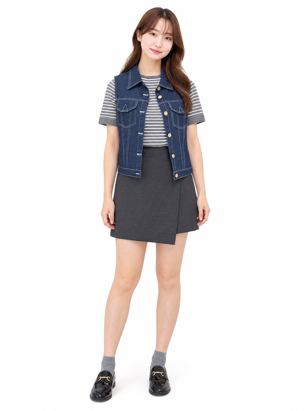 MILAN VINTAGE DENIM VEST (N-BVT75949)
