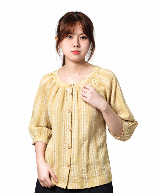 DAISY CHARM BUTTON BLOUSE (N-BB75954)