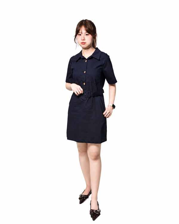 ADA CLASSICE BELTED SHIRT DRESS (N-DRS75944)