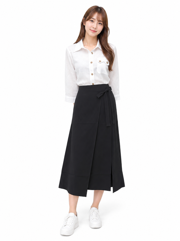 ROBYN CLASSIC BUTTON POCKET BLOUSE (N-BB75951)