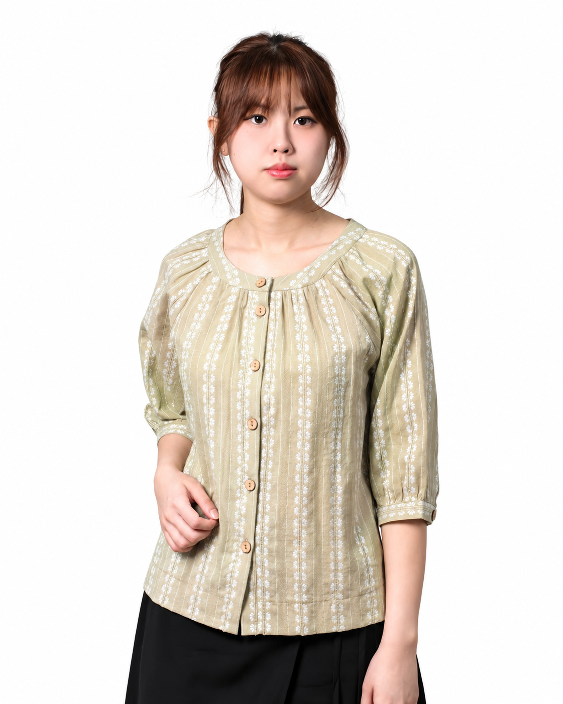 DAISY CHARM BUTTON BLOUSE (N-BB75954) | BEGA